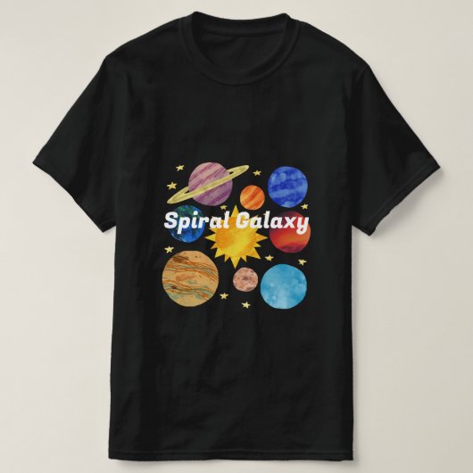 Aangepaste tekst Spiral sterrenstelsel l kleurrijk T-shirt (Design voorkant)