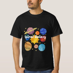 Aangepaste tekst Spiral sterrenstelsel l kleurrijk T-shirt