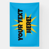 Aangepaste tekst Starburst Banner (Verticaal)