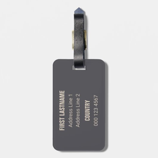 Aangepaste tekst Starfish bagagelabel (Achterkant verticaal)