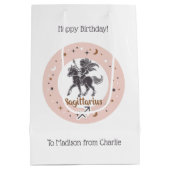 Aangepaste tekst sterrenbeeld Boogschutter Medium Cadeauzakje (Achterkant)