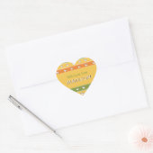 Aangepaste tekst stickers voor hartafels (Envelop)