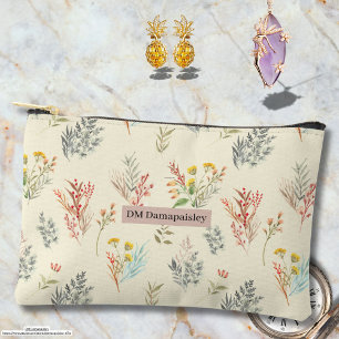 Aangepaste tekst stijlvolle rustieke wilde bloemen etui