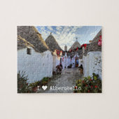 Aangepaste tekst, straat met trullis in Alberobell Legpuzzel (Horizontaal)