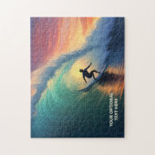 Aangepaste tekst surfen legpuzzel (Verticaal)