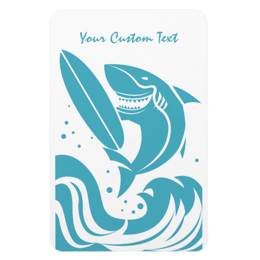Aangepaste tekst SURFER SHARK magneet (Verticaal)