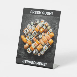 Aangepaste tekst Sushi Laatst voetstuk Reclamebord Met Voetstuk