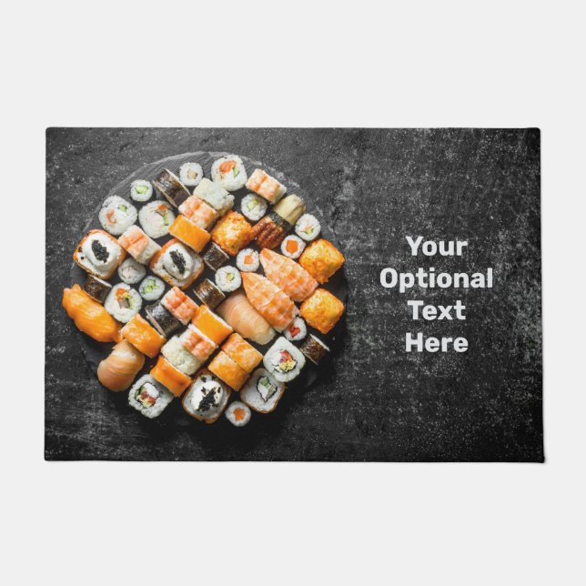 Aangepaste tekst Sushi Platter Deurmat (Voorkant)