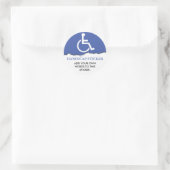 Aangepaste tekst symbool uitschakelen ronde sticker (Tas)