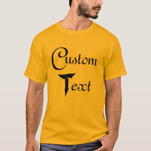 aangepaste tekst t-shirt (Voorkant)