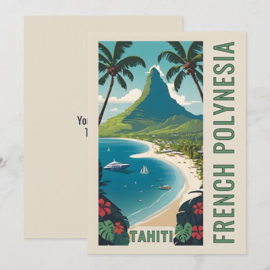 Aangepaste tekst Tahiti (Voorkant / Achterkant)