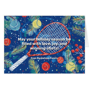 🎾🎄Aangepaste tekst, Tennis Hit a Christmas Winne