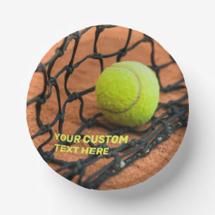 Aangepaste tekst Tennis Papieren Kommen