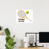 Aangepaste tekst Tennis Poster (Thuiskantoor)