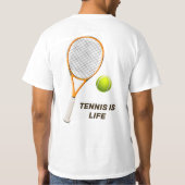 Aangepaste tekst Tennis T-shirt (Achterkant)