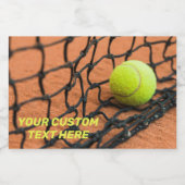 Aangepaste tekst Tennis Voedselcontainer Etiket (Enkel label)