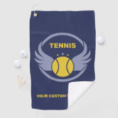 Aangepaste tekst Tennisbal met vleugels Golfhanddoek (Insitu)