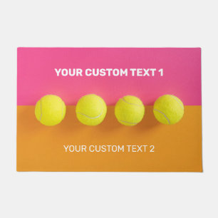 Aangepaste tekst Tennisballen Deurmat