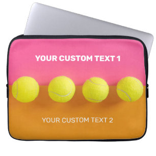 Aangepaste tekst Tennisballen Laptop Sleeve