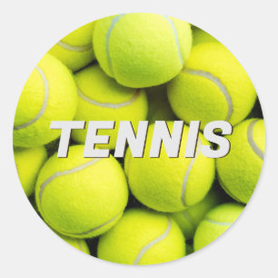 Aangepaste tekst Tennisballen Ronde Sticker
