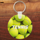 Aangepaste tekst Tennisballen Sleutelhanger (Voorkant)