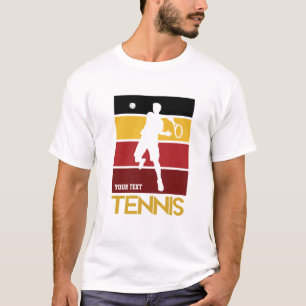 Aangepaste tekst, tennisvolwassene t-shirt