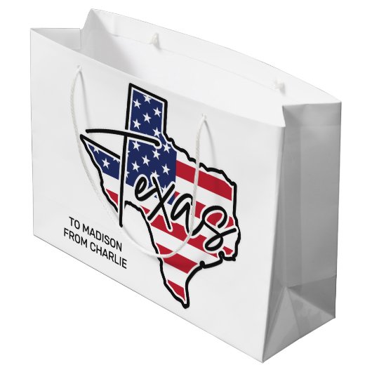 Aangepaste tekst Texas Groot Cadeauzakje (Achterkant Gekanteld)