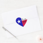 Aangepaste tekst Texas Meisje Rood Wit & Blauw Vla Hart Sticker (Envelop)