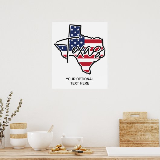 Aangepaste tekst Texas Poster (Keuken)