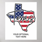 Aangepaste tekst Texas Poster (Voorkant)