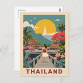 Aangepaste tekst Thailand Briefkaart (Voorkant / Achterkant)