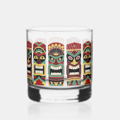 Aangepaste tekst Tiki Totems Whisky Glas (Voorkant)