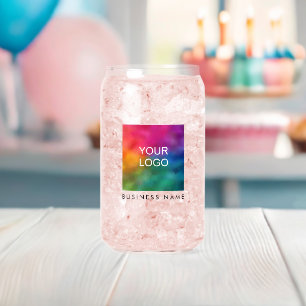 Aangepaste Tekst toevoegen Naam Bedrijf Logo Hier  Blikvorm Glas