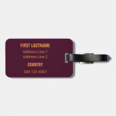 Aangepaste tekst Tropisch Flamingo bagagelabel (Achterkant horizontaal)