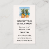Aangepaste tekst Tropische ananas Visitekaartje (Achterkant)