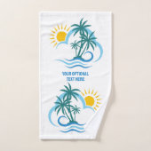 Aangepaste tekst Tropische eilanden Bad Handdoek (Handdoek)