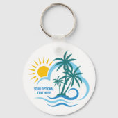 Aangepaste tekst Tropische eilanden Sleutelhanger (Achterkant)