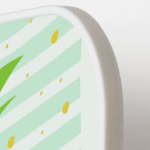 Aangepaste tekst Tropische flamingos Pickleball Paddle (Links Detail)