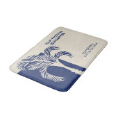 Aangepaste tekst Tropische vakantie Badmat (Gekanteld)
