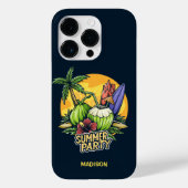 Aangepaste tekst Tropische zomer Case-Mate iPhone Case (Achterkant)