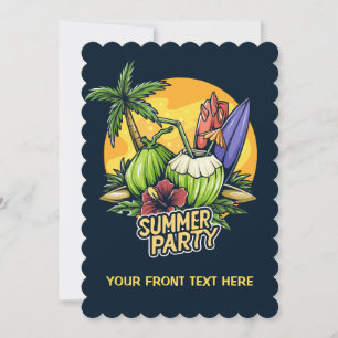 Aangepaste tekst Tropische zomer Kaart