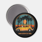 Aangepaste tekst Tropische zonsondergang Magneet (Voorkant / Achterkant)