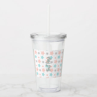 Aangepaste tekst tumbler | Schattige ster acryl tu Drinkbeker