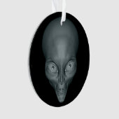 aangepaste tekst UFO Alien-versiering Ornament (voorkant)