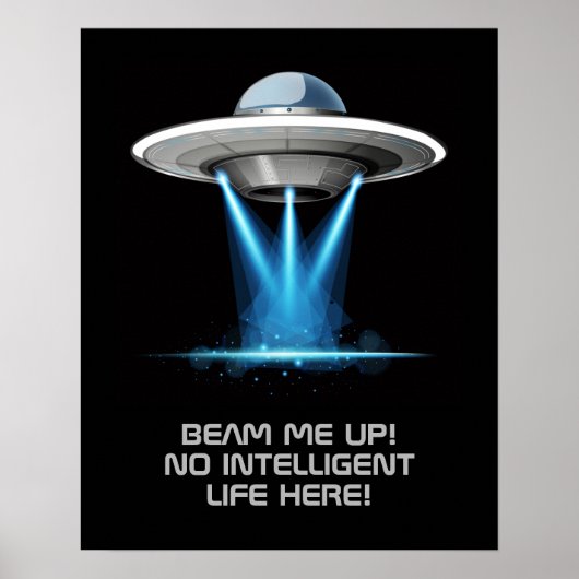 Aangepaste tekst UFO-ruimteschip poster (Voorkant)