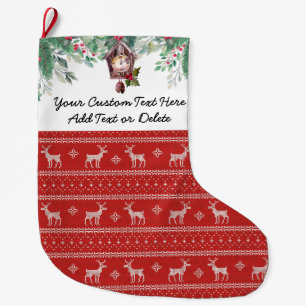 Aangepaste tekst. Ugly KerstSweater Reindeer Grote Kerstsok