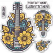 Aangepaste tekst Ukulele Sticker (Voorkant)