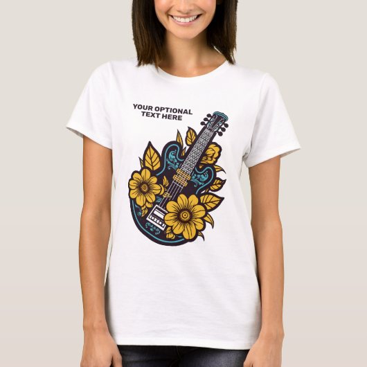 Aangepaste tekst Ukulele T-shirt (Voorkant)