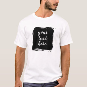 Aangepaste tekst upload logo of foto typografie he t-shirt