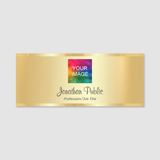 Aangepaste tekst Upload uw foto of bedrijf Logo Naamplaatje (Voorkant)